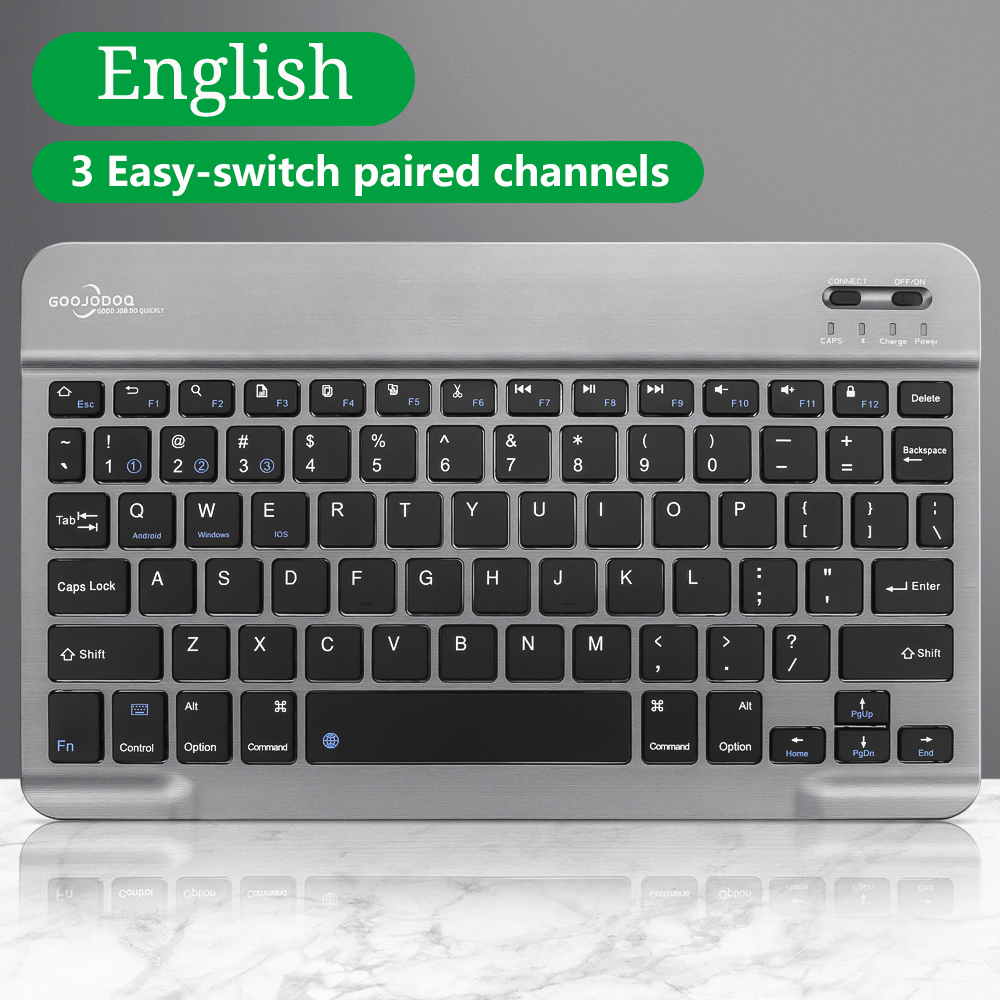 GOOJODOQ Bluetooth Keyboard For iPad Tablet Smartphone Wireless Keyboard And Mouse For Xiaomi Samsung Huawei Teclado Sem Fio: Grey Keyboard