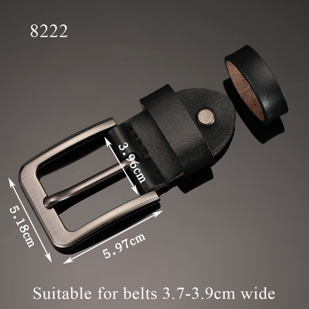 Cinturón clásico para hombre, hebilla para la cabeza, hebilla, hebilla, pasador de repuesto, accesorios de artesanía de cuero, accesorios de cintura hechos a mano: Gris oscuro