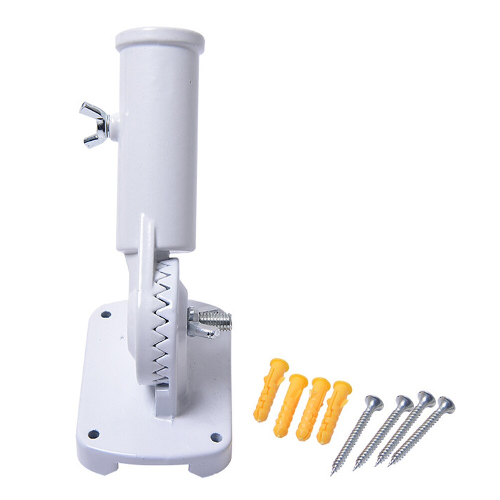180 grados de rotación duradera soporte pantalla porche Patio con tornillos Windsock Base de soporte de poste para bandera ángulo ajustable montado en la pared