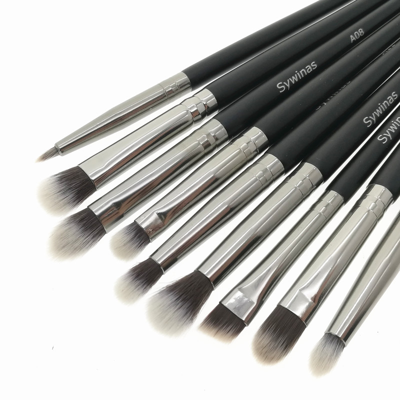 Ögonbryn ögonskugga borste set sywinas 9 st blandning ögonfrans eyeliner kosmetika make up kit ögon makeup borst set