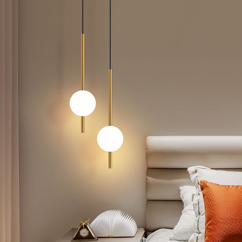 Nachttisch-Pendelleuchten für Schlafzimmer, nordische Pendelleuchte für TV-Hintergrund, Kücheninsel, Restaurant, Esszimmer, LED-Beleuchtung