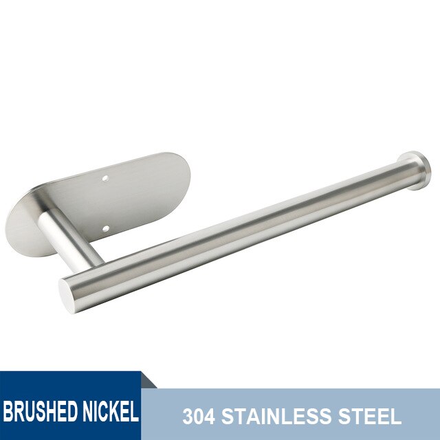 Alise uchwyt na ręcznik łazienkowy ze stali nierdzewnej haki na ręczniki naścienne matowy czarny 3M samoprzylepny stojak na papier toaletowy: szczotkowane nikiel