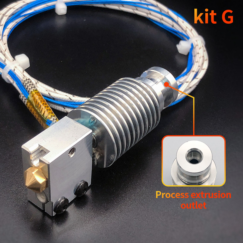 1/Set MK8 Extruder End Kit For Ender 3 CR10 Printer 1.75mm 0.4mm Nozzle Aluminum Heating Block For 3D Printer Parts