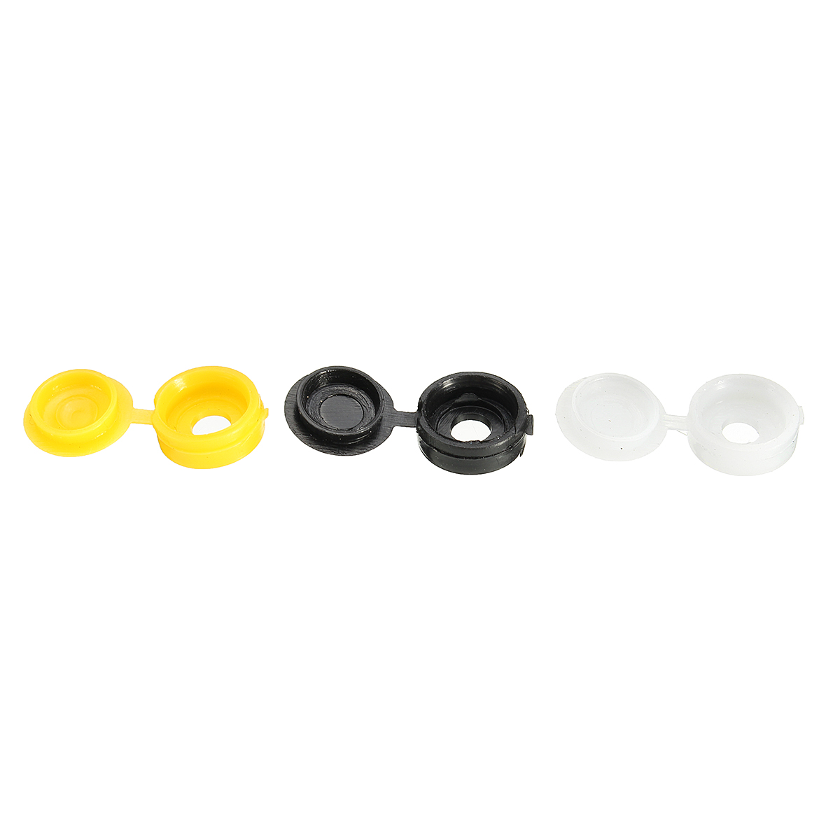 thumbnail image 2 of BEK-FIX Number Plate Screw & Cap Kit – 2x Yellow, Black, White Caps & 6 Screws For Cars, Trailers & More 2 of 5