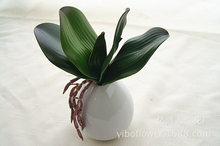 1pcs Real touch phalaenopsis leaf artificial plant leaf decorative flowers auxiliary material flower decoration