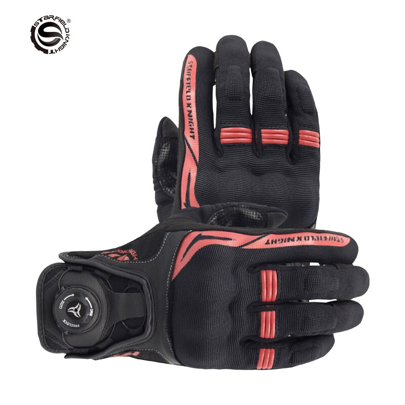 SKF guantes más nuevos guantes de moto Agujero de respiración de verano guantes de montar para hombre con botón de rotación de pantalla táctil guantes de protección para mujer