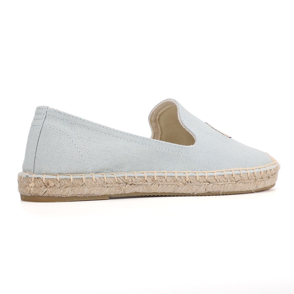 Alpargatas de Tienda Soludos para Flat Denim dibujo en lino chica pescador Flats Plimsolls conducción primavera impreso