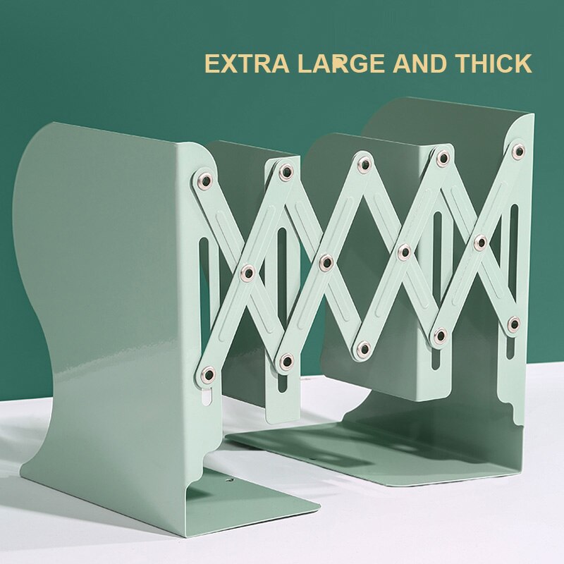 Support de rangement de livres rétractable pour étudiants, et pliable, pour papeterie de bureau et d'école: Light green(22x50cm)