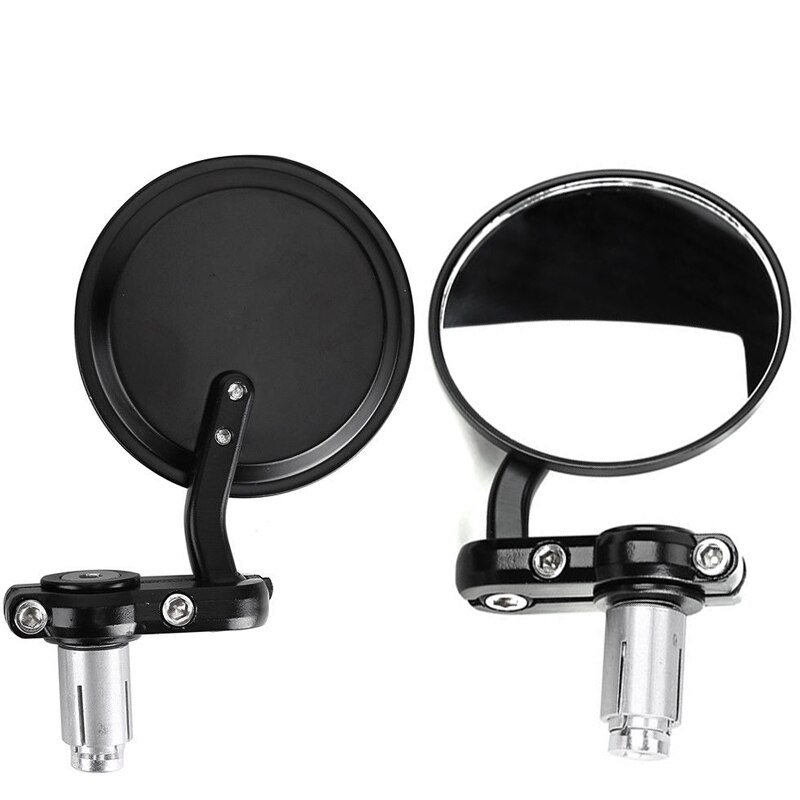 Pair of Motorcycle Motorbike Rear View Mirrors Rearview Side Mirrors for 7/8 Inch Handlebars (Black) A20