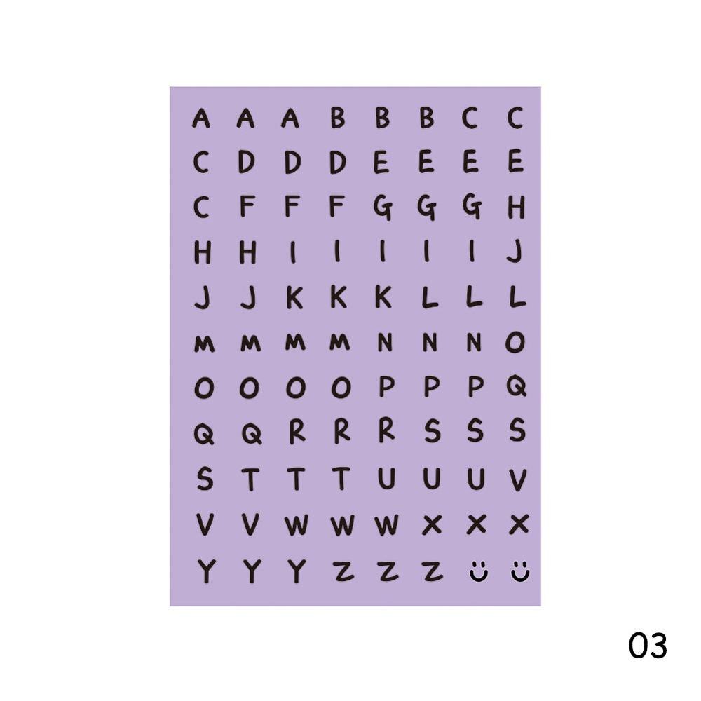2 kpl tee itse pohjaelementti koriste kirjaimet numerot tarra päiväkirjaan scrapbooking tarrat paperitarvikkeet puhelimen kuoren sisustus: 03
