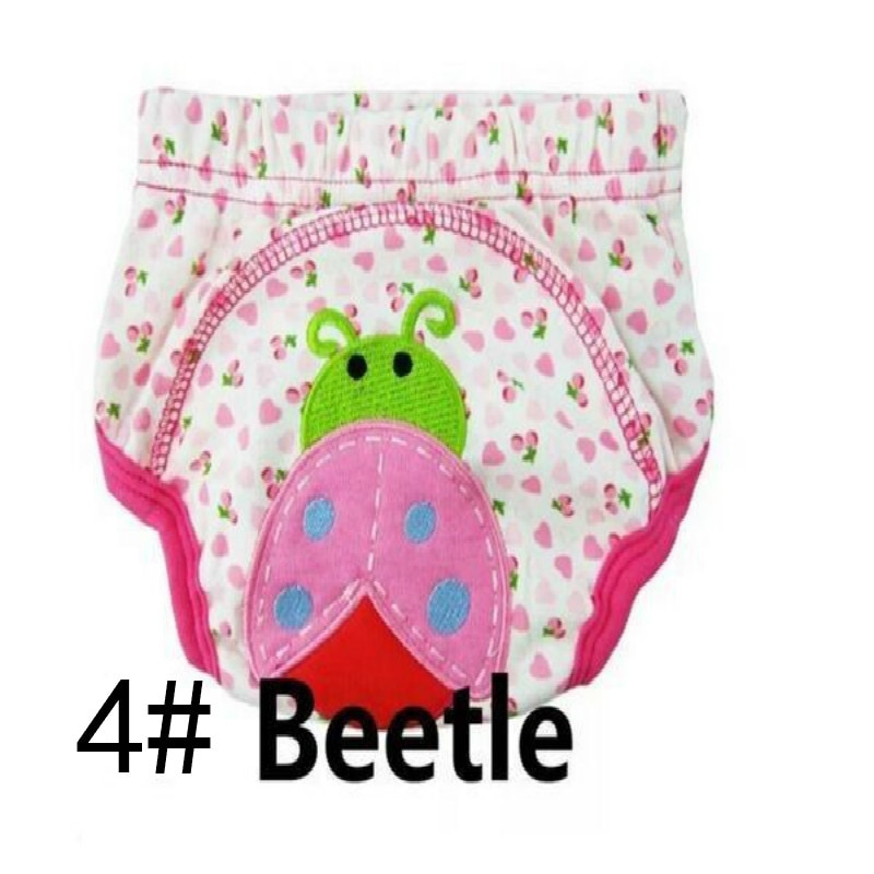 5Pcs Girls Training Pants Cotton Reusable Baby Diapers Waterproof Cloth Nappies Washable Learning Pants 10-14KG
