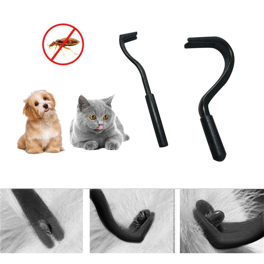 2 pçs ferramenta de remoção de carrapatos animais de estimação gato cão pet removedor conjunto ferramenta gancho piolhos mascota garrapata gancho ferramenta cães limpeza suprimentos: Black