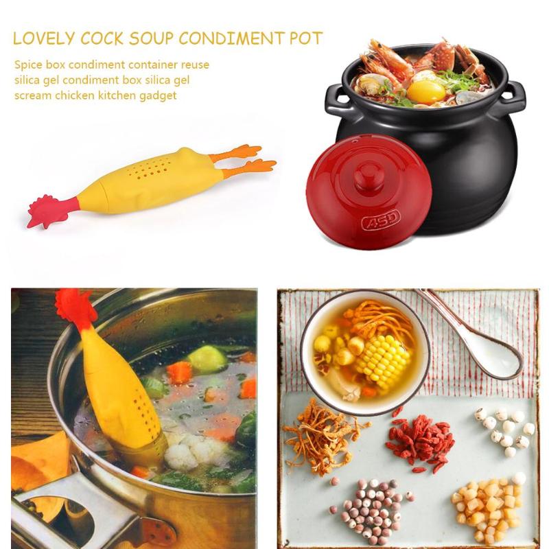 Outils à épices d'herbes de poulet | Bocaux d'assaisonnement pour soupe à Simmering pour boîte à épices, conteneur d'assaisonnement, boîte d'assaisonnement en Silicone