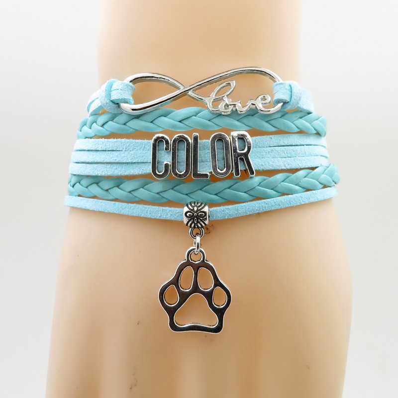 Infinity Liefde Maine Coon Kat Mom Armband Pet Charm Vrouwen En Mannen Armbanden: Mint green