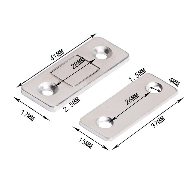 Punch-free Magnetic Door Closer Cabinet Door Magnets Ultra Thin for Kitchen Cupboard Wardrobe Closet In Stock