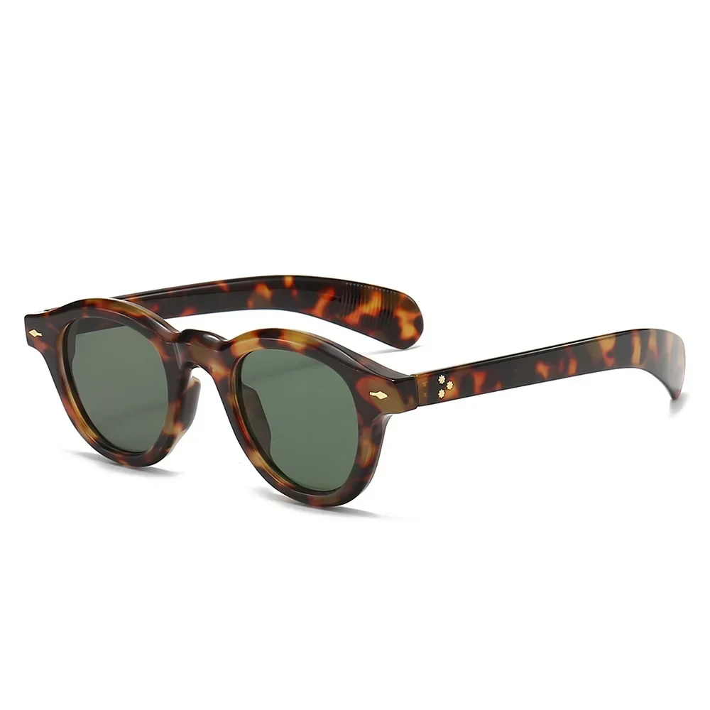 JNPCXI Anti-Blu-Ray Runde Frauen Gläser Rahmen Retro Sonnenbrille Nieten Dekoration Optische Männer Orange Brillen Rahmen: Orange