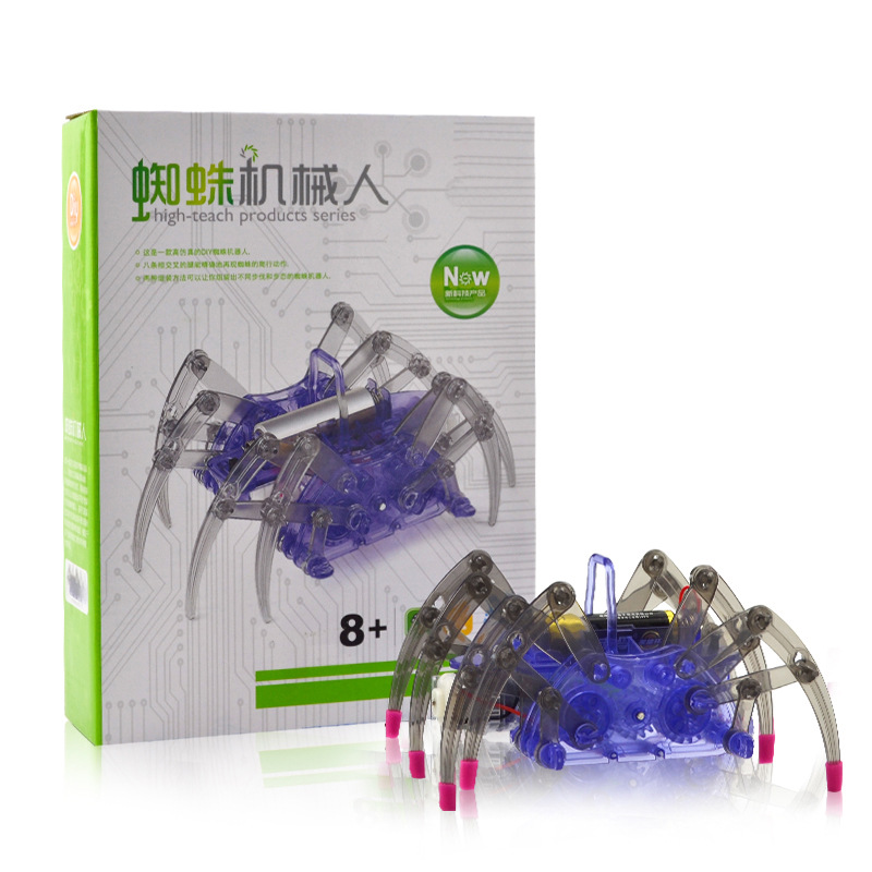 Scientific Experiment Toys DIY Spider Robot For Children Electric Spider Robot Toy Educational Assembles Toys Kits: Default Title