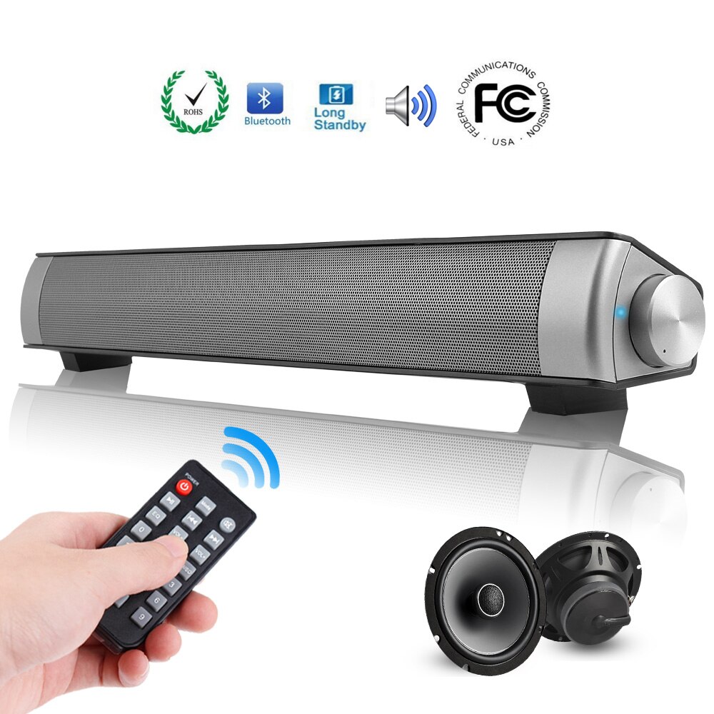 Sound Bar Wired &amp; Wireless Connection 3D Surround Sound Speaker Bar Bluetooth Home Theater with Remote Control