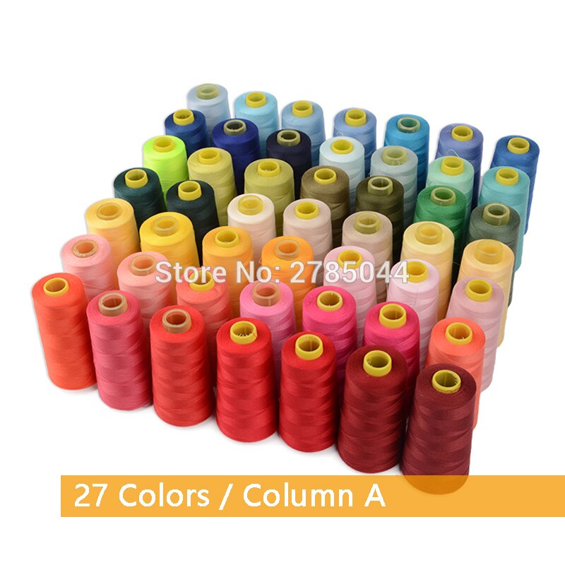 Sanbest 100% Spun Polyester Sewing Thread 3000 Yards 40s/2 High Speed Sewing Machine Overlocking Hand Stitching Threads TH00004