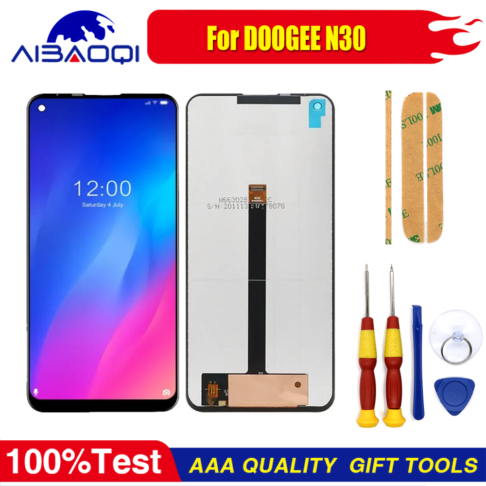 Neue Original Touchscreen LCD Display Für DOOGEE N20 Y9 Plus Mit Rahmen Ersatz Teile + Zerlegen Werkzeug + 3M Klebstoff: Purple Battery Case