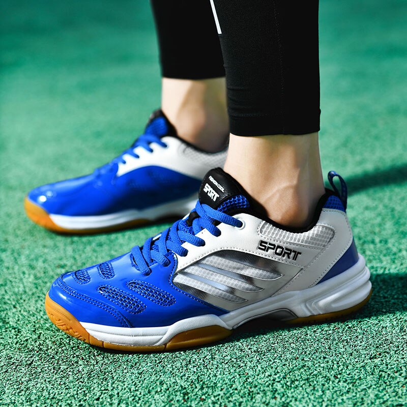 Spring Autumn Breathable Badminton Sneakers Men Badminton Shoes Light Weight Tennis Shoes Big Size 38-48 Volleyball Sneakers