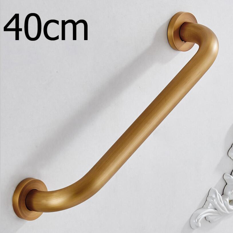 Vidric Bathroom armrest brass bathroom handle bathtub armrest handrail Grab Bar Antique Bronze Hand bar Safety bar: 40CM