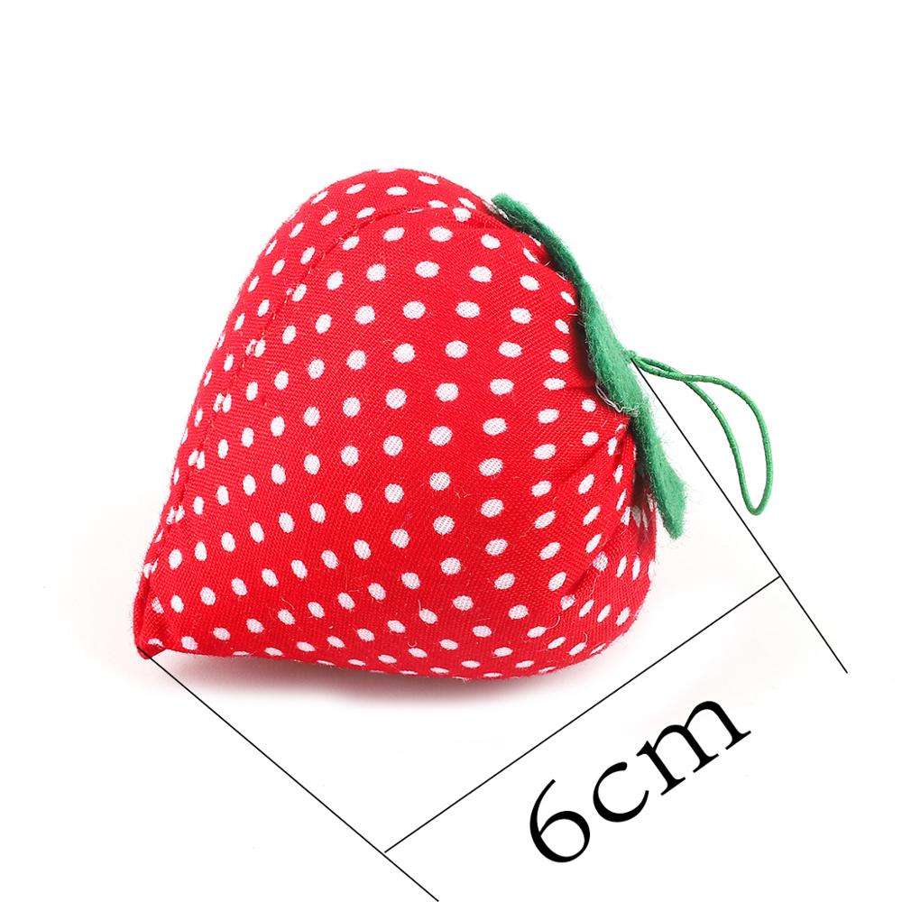 1pc forma de fruta aguja para manualidades y artesanías portátil aguja Pin cojín soporte Kit de costura acericos Patchwork suave lindo suministros de costura