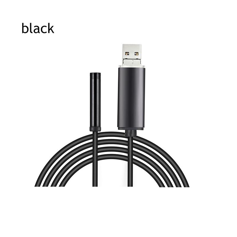 7mm USB Endoscope 130 millions de Pixels 480 P Borescopes Smartphone Micro caméra avec 6 LED 640x480: Black