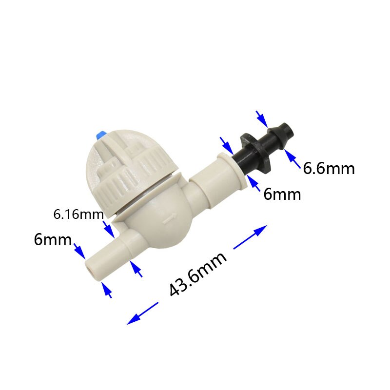 Anti drip misting valve Inside 6mm to 6mm outside irrigation water valve for Greenhouse hanging sprinkler 5pcs