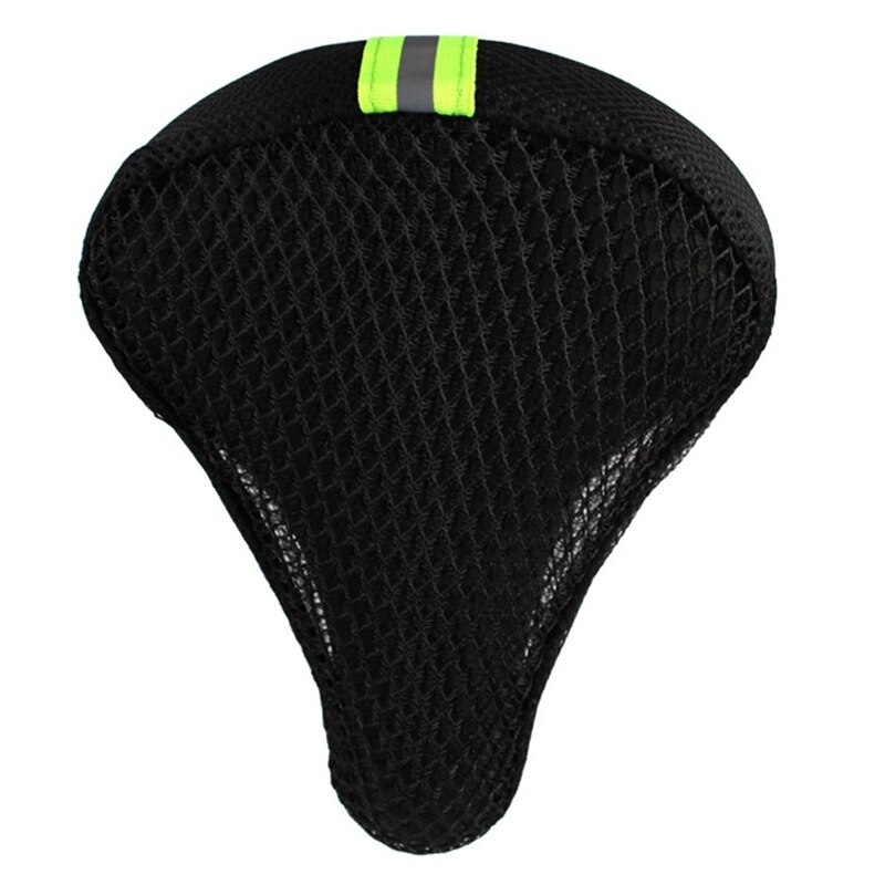 Andningsbar stötdämpning vattentät polyester universell ersättningsdyna cykelsätesöverdrag solskydd ergonomiskt mesh: Bk