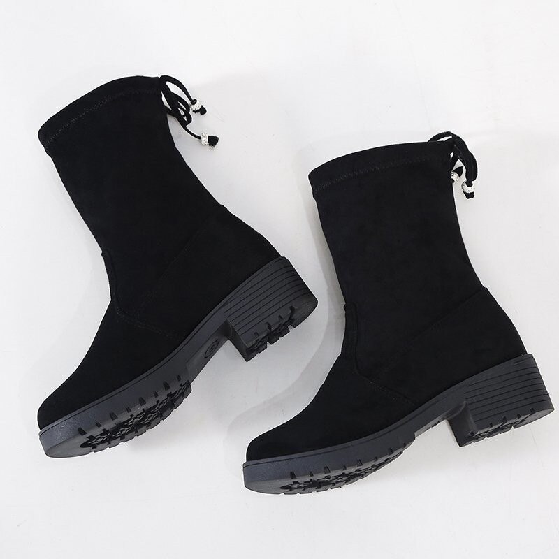 , botas para Mujer, Botines de primavera invierno, botas altas de gamuza de , botas altas cómodas para Mujer