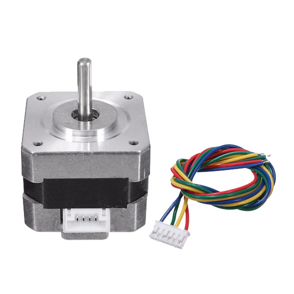 2- -vaiheinen askelmoottori nema 17, 12v 0.4a (28n. cm pitomomentti ) 4- johto 3d tulostimelle/cnc