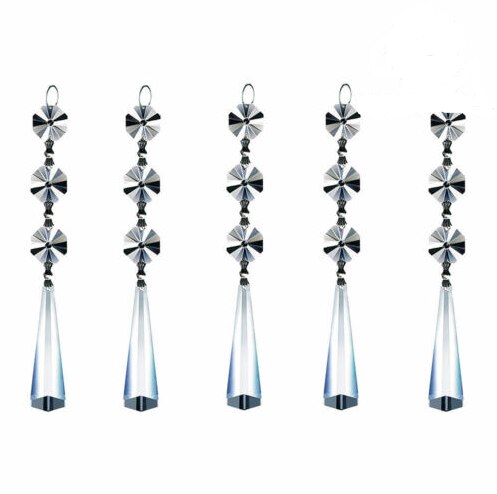 20pc Clear Opknoping Crystal Prism Kroonluchter Lamp Feng Shui Druppels Hangers 63mm