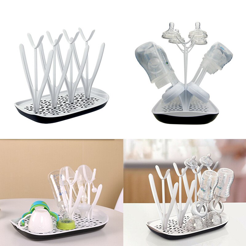 Bottle Dry Rack Baby Feeding Bottles Drain Drying Rack Baby Bottle Pacifier Cleaning Dryer Drainer Storage Drying Holder Shelf