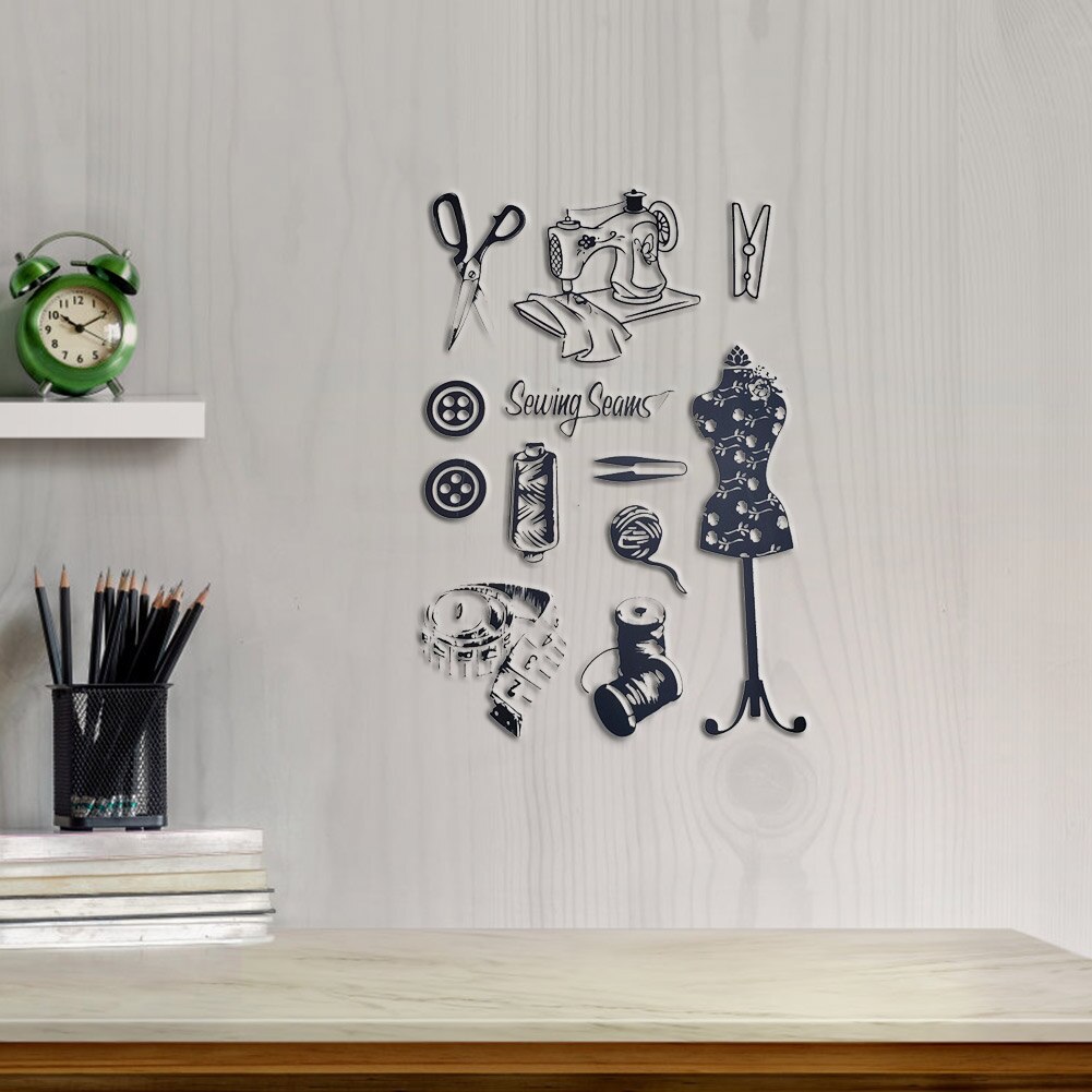 Sewing Machine Silicone Clear Seal Stamp DIY Scrapbooking Embossing Photo Album Decorative Paper Card Craft Art Handmade