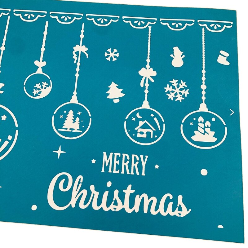 95AA Merry Christmas DIY Self Adhesive Silk Screen Printing Stencil Mesh Transfers