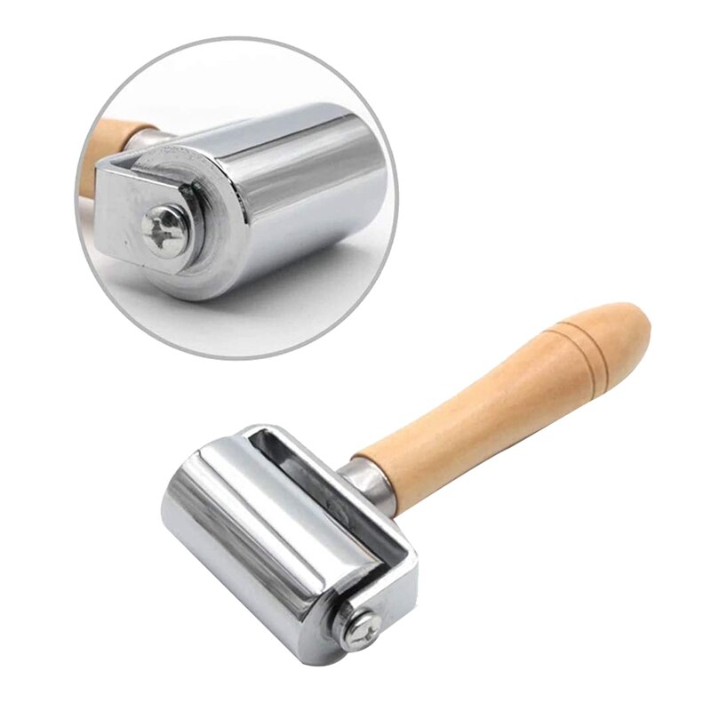 Rodillo para laminar pegamento de cuero, rodillo para Borde de prensa, herramientas de platina para manualidades DIY (26mm + 60mm), paquete de 2 unidades