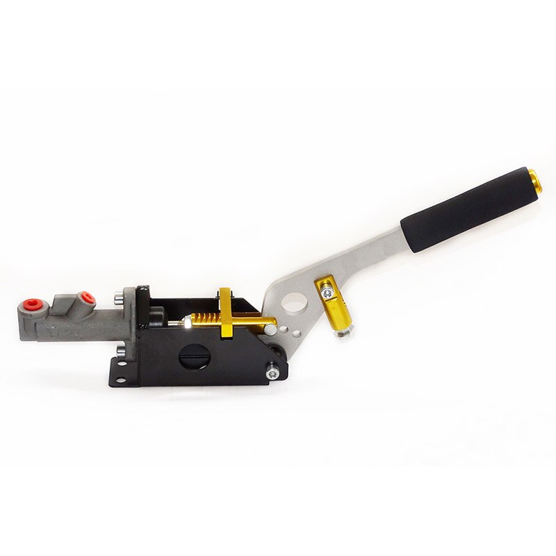 Universal Car Hydraulic Handbrake Vertical &amp; Horizontal 25cm Rally Racing E-Brake Lever Device Master Cylinder Gold