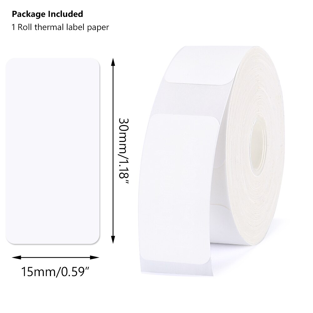 D11 Label Printer Mini Portable Pocket No Ink Wireless Label Maker Machine for Mobile Phone Home Office Use Print With Name: White paper 05