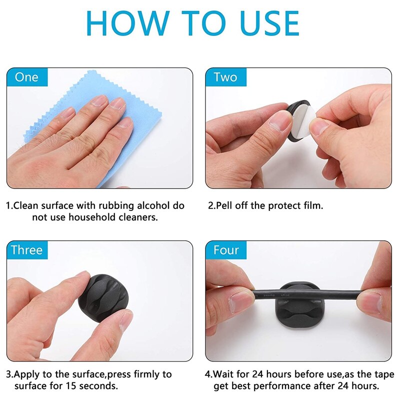 126Pcs Cord Management Organizer Kit Cable Sleeve with Zipper Cable Management Sleeve for TV Office Home Etc (Black)