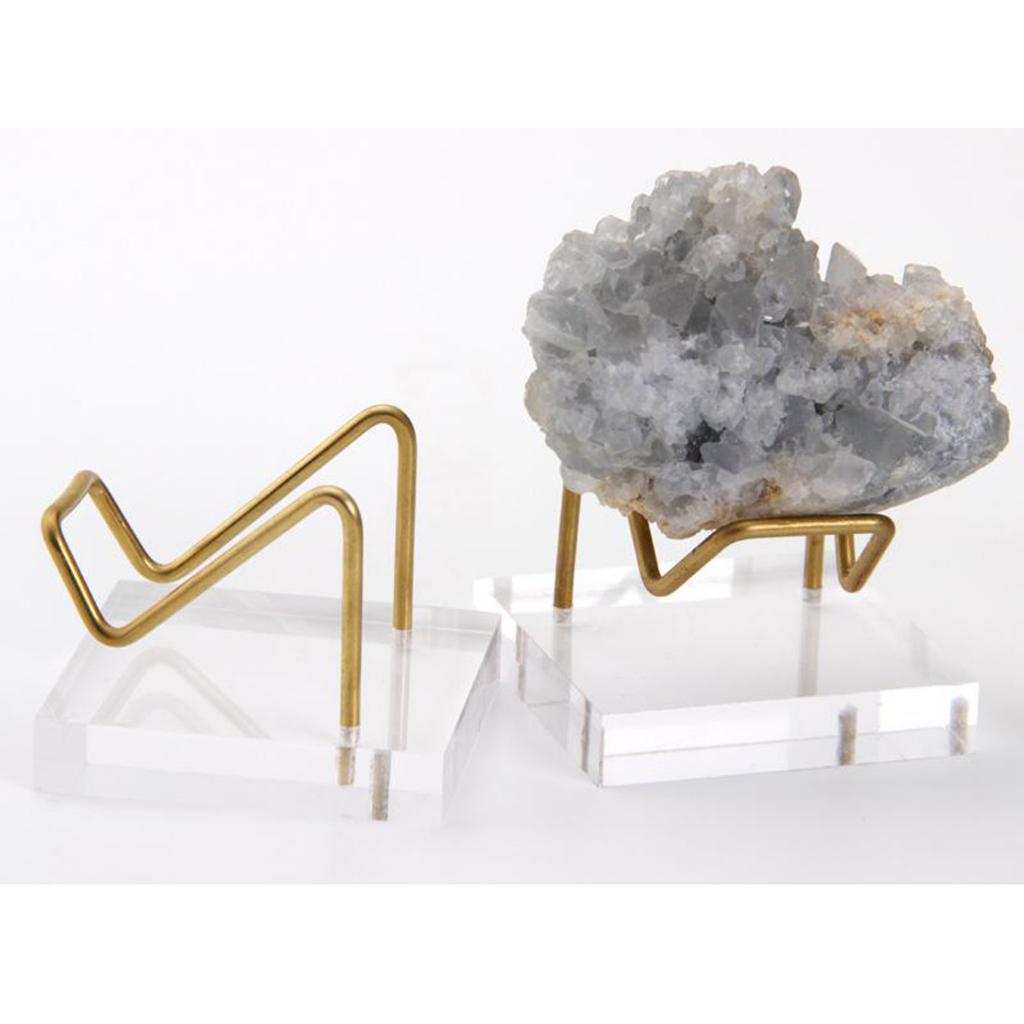 Akryl hylde sten krystal klynge stativ base bolig dekoration mineral prøve desktop display hylde stativ