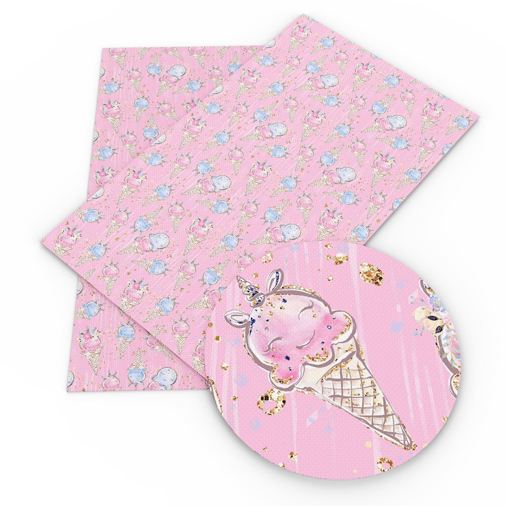 20*33Cm Regenboog Eenhoorn Snoep Faux Synthetisch Leer Lakens Voor Haar Boog Oorbellen Handtas Diy Decor Ambachten Vinyl: 1073637001