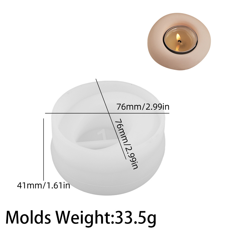 Portavelas de burbujas redondas, molde de silicona para bricolaje, Irregular, fabricación de adornos, yeso, resina de hormigón, moldes para manualidades