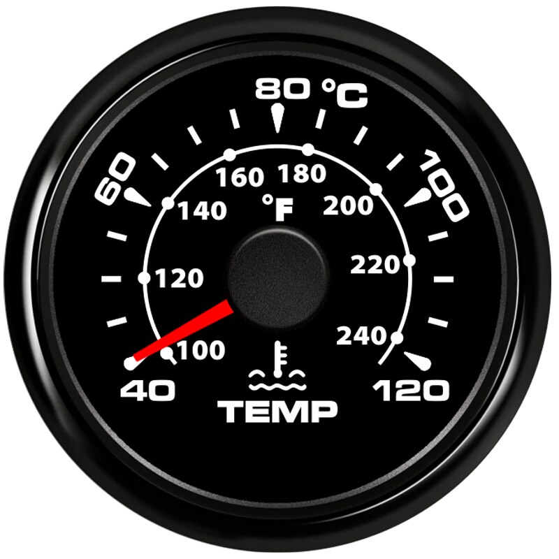 52 Mm Boot Water Temperatuurmeter Meter Voor Auto Boot Marine Auto Vessel 12 V 24 V 8 Kleur Backlight
