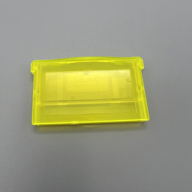 Plastic shell for GBA game card cartridge shell cover replacement part: Clear yellow