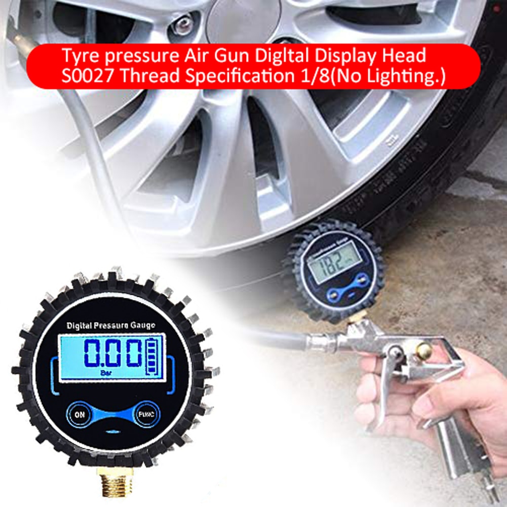 Tire Pressure Monitoring System LCD Digital Tire Pressure Gauge Car Bike Motorcycle Tyre Tester Air PSI Meter 1/8NPT Car Access
