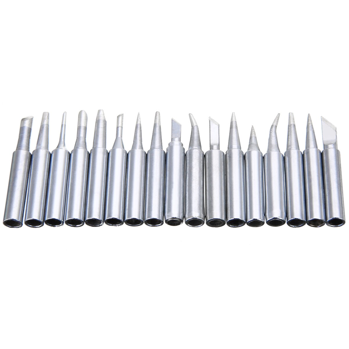 17pcs/Lot Silver Soldering Iron Tip 900M-T Lead-Free Solder Tips Standby Parts for HAKKO 936 Soldering Station