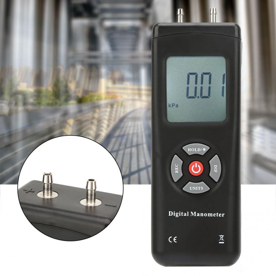 Pressure Gauge Meter Portable Digital Manometer TL100 Handheld Air Vacuum/Gas Differential Pressure Meter with Backlight
