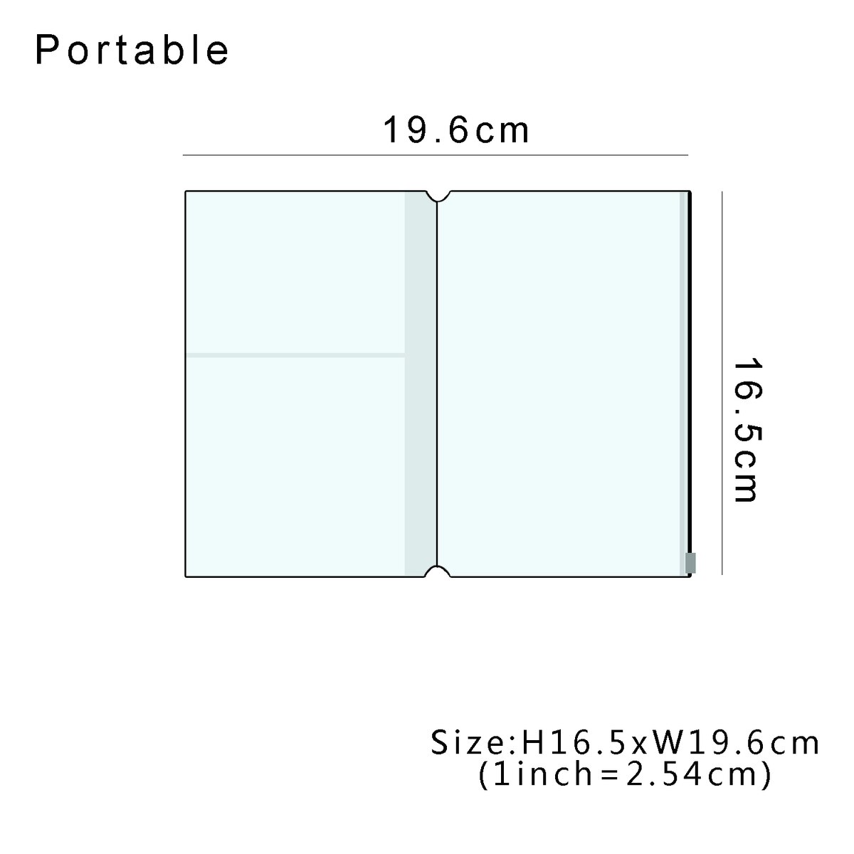 PVC Zipper Pocket File Folder Travel Journal Notebook Planner Accessories Card Holder Storage Pouch Bag A5/Regular/Passport: Portable 165x196mm