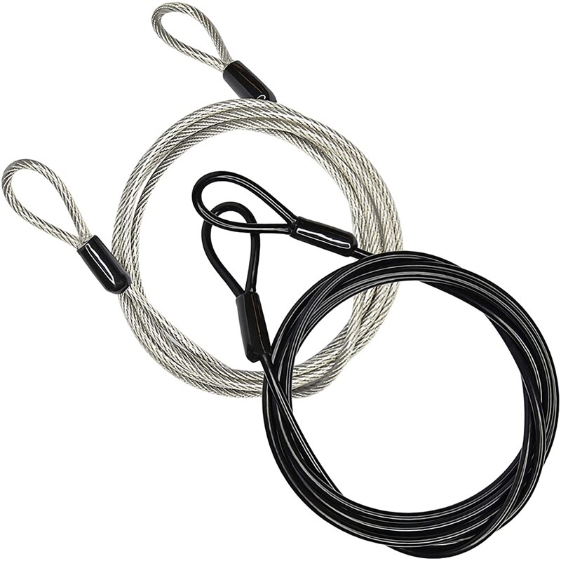 100CM/3.3Ft Long Travel Security Cable Lock,Braided Steel Coated Safety Cable Luggage Lock,Safety Cable Wire Rope: Default Title